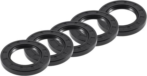 Universal Oil Seal TC Double Lip W Steel Spring Seal Ring Rotary Shaft Seal 25x52x8mm High Pressure NBR Rubber Black 5pcs in Kuwait
