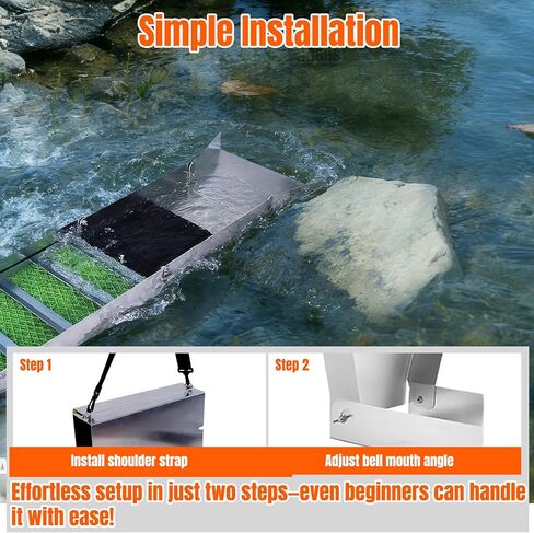 27PCS Complete Gold Panning Kit with 50" Folding Sluice Box | Portable Aluminum Alloy Gold Sluice Equipment, Includes Gold Pan, Classifier Screen, Separating Magnet, Backpack and More in Saudi Arabia