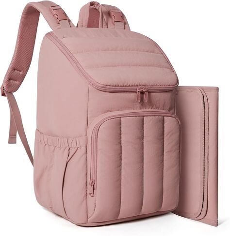 BAGSMART Diaper Bag Backpack, Large Baby Diaper Bag, Quilted Puffy Baby Bag for Mom with Quick-access Insulated Pockets, Lightweight Versatile Travel Backpack in Saudi Arabia