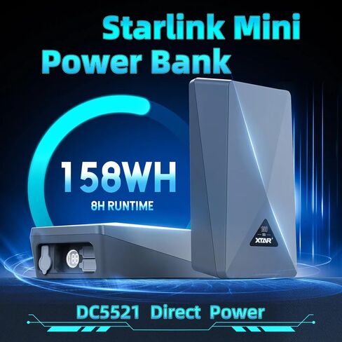 مجموعة حافظة XTAR Starlink Mini الصلبة مع بنك طاقة MP158Wh وحامل ثلاثي القوائم صغير Starlink، حقيبة سفر محمولة مقاومة للماء لطبق Starlink Mi ni وملحقاته in Saudi Arabia