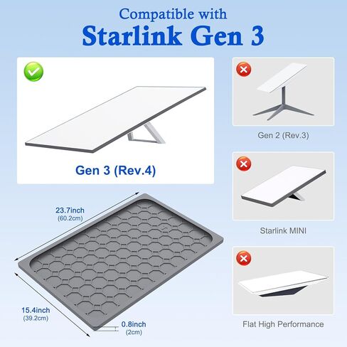 حافظة حماية Starlink Gen 3، حافظة غطاء Starlink Standard Gen 3، غطاء حماية من السيليكون المقاوم للصدمات لطبق الأقمار الصناعية القياسي، مقاوم للماء، مقاوم للصدمات للصخور/البَرَد، رمادي in Kuwait