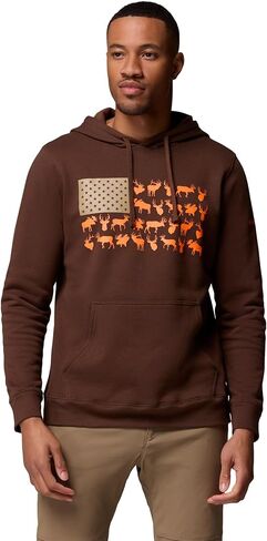 Columbia Mens PHG Game Flag II Hoodie, Pond/Nocturnal Hunt Flag, Small in Kuwait