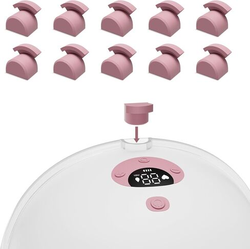 10 قطع من أجزاء المضخة متوافقة مع مضخة الثدي القابلة للارتداء Momcozy M5، تمنع التسربات، غطاء فوهة من السيليكون مناسب لمضخات M5، مقاومة للغبار، تحافظ على نظافة غطاء الصنبور، قطع بديلة لمضخة الثدي، وردي in Kuwait