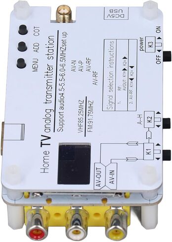 جهاز إرسال تناظري للتلفزيون المنزلي من Asixxsix، جهاز إرسال تلفزيون تناظري VHF UHF، محول HDMI محول RF R CA، محول مركب محوري، مدخل واجهة وسائط متعددة عالية الدقة 1080P in Kuwait