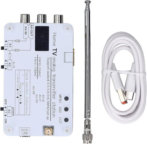 جهاز إرسال تناظري للتلفزيون المنزلي من Asixxsix، جهاز إرسال تلفزيون تناظري VHF UHF، محول HDMI محول RF R CA، محول مركب محوري، مدخل واجهة وسائط متعددة عالية الدقة 1080P in Kuwait