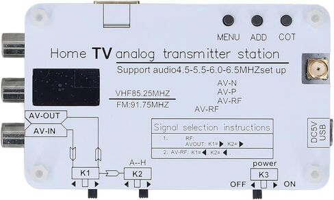 جهاز إرسال تناظري للتلفزيون المنزلي من Asixxsix، جهاز إرسال تلفزيون تناظري VHF UHF، محول HDMI محول RF R CA، محول مركب محوري، مدخل واجهة وسائط متعددة عالية الدقة 1080P in Kuwait