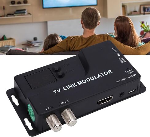 VBESTLIFE RF Modulator, VHF UHF TV Link Modulator AV to RF Converter, HDMI 1.4, Support NTSC and PAL TV, Plug and Play in Saudi Arabia
