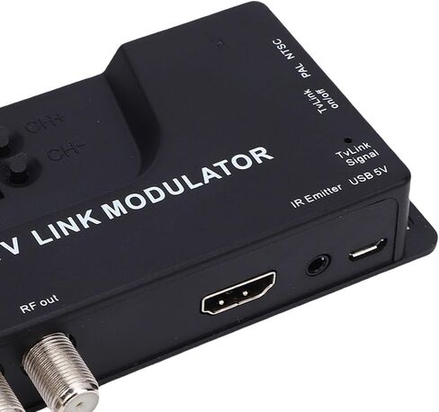 VBESTLIFE RF Modulator, VHF UHF TV Link Modulator AV to RF Converter, HDMI 1.4, Support NTSC and PAL TV, Plug and Play in Saudi Arabia