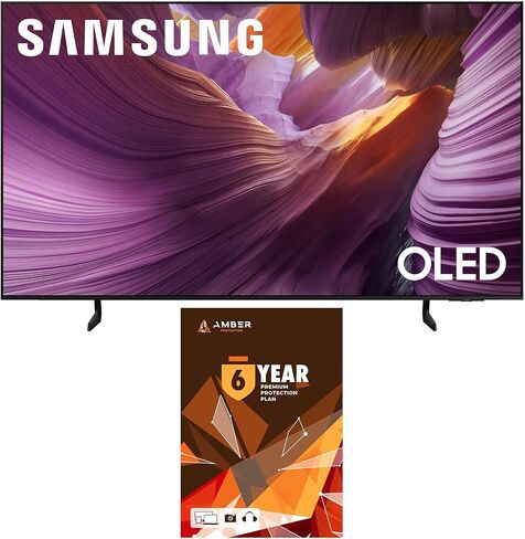 تلفزيون سامسونج QN77S85FAEXZA 77 بوصة OLED HDR 4K الذكي مع Q-Symphony Pro وخطة حماية العنبر لمدة عامين (2025) in Saudi Arabia