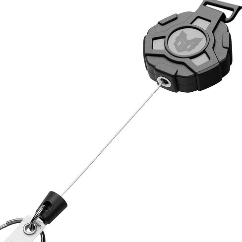 2-Pack Retractable Keychain, Heavy Duty Carabiner Badge Holder, Tactical ID Badge Reel Key Chain with 31.5" Steel Retractable Cord, 8.0 oz in Saudi Arabia
