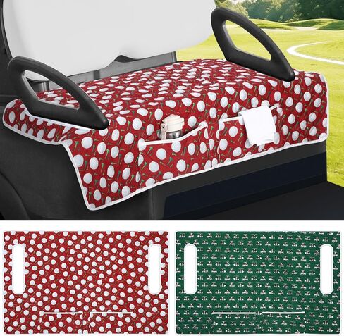 2 Pack Golf Cart Seat Covers for Women Universal Golf Cart Seat Towel Blanket with 2 Large Front Pockets & Nonskid Bottom Sport Accessories for Women 2 Person Seats in Kuwait