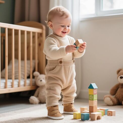 HsdsBebe Baby Ankle Boots Infant Boys Girls Fleece Booties Anti-Slip Rubber Sole Sneakers Toddler Newborn Walking Crib Shoes in Saudi Arabia