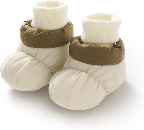 Baby Winter Booties, Cotton Fleece-Lined Soft-Soled Non-Slip Walking Shoes for 0-12 Months Infants, Thickened Warm Boots in Saudi Arabia
