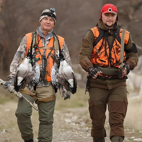4 Pack Duck Hunting Accessories, Waterfowl Goose Hunting Accessories Strap Game Carrier with 2 Duck Calls, 12 Adjustable Loops for Outdoor Predator Gear Hunter Gifts in Saudi Arabia