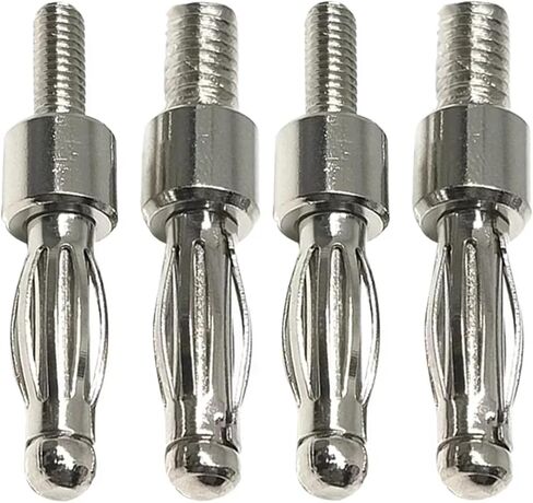 40PCS 4mm Banana with Thread 3mm / 4mm for Panel Mount M3 / M4 Bolt Fitted Uninsulated Adaptor Connector Plugs(4MM Thread 40pcs) in Saudi Arabia