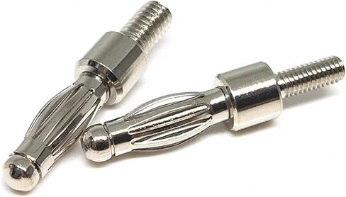 40PCS 4mm Banana with Thread 3mm / 4mm for Panel Mount M3 / M4 Bolt Fitted Uninsulated Adaptor Connector Plugs(4MM Thread 40pcs) in Saudi Arabia