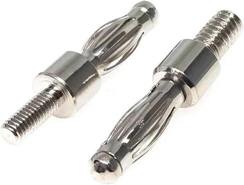 40PCS 4mm Banana with Thread 3mm / 4mm for Panel Mount M3 / M4 Bolt Fitted Uninsulated Adaptor Connector Plugs(4MM Thread 40pcs) in Saudi Arabia