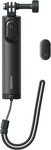 Insta360 Mini 2-in-1 Tripod 2.0 Remote Kit, Lightweight Selfie Stick and Tripod, Mini Remote for Remote Camera Control, Universal 3-Prong Adapter and 1/4" to 2-Prong Adapte, Black in Saudi Arabia