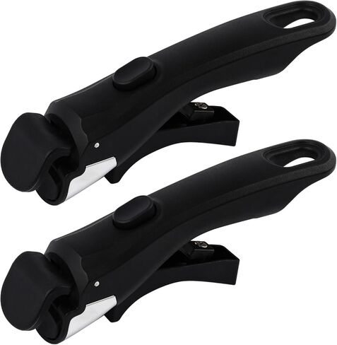 2PCS Removable Handle, Pot Handles, Carote Handle Replacement, Universal Detachable Cookware Handles Replacement, Black in Saudi Arabia
