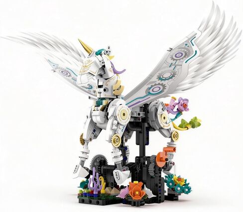 Biomechanical Unicorn Building Set – STEM Educational Toy, Hands-on Construction with Synchronized Flapping & Walking Motion, Perfect for Kids Aged 8-14, Birthday & Valentine’s Day Gift in Saudi Arabia