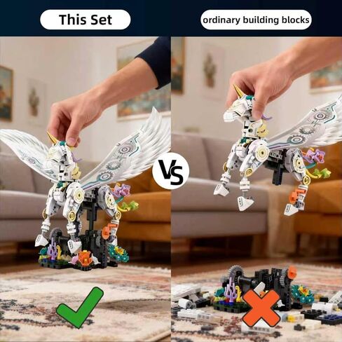 Biomechanical Unicorn Building Set – STEM Educational Toy, Hands-on Construction with Synchronized Flapping & Walking Motion, Perfect for Kids Aged 8-14, Birthday & Valentine’s Day Gift in Saudi Arabia