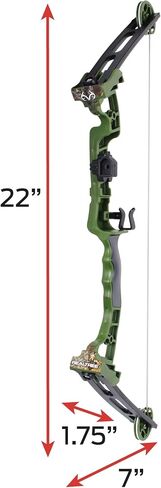 NKOK Realtree Jr. مجموعة القوس المركب؛ يمكن دفع أسهم كأس الشفط ذات الرؤوس البلاستيكية حتى 40 قدمًا؛ 3 سهام وهدف؛ نطاق LED الأحمر. العمر 6+ in Saudi Arabia