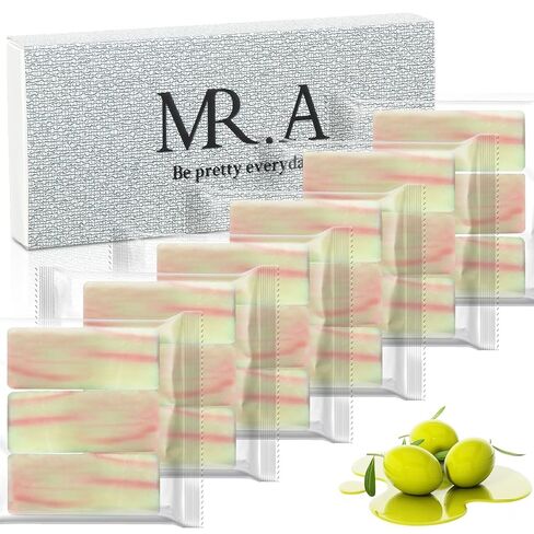MR.A 23pcs Handmade Travel Soap, Mini Olive Hand Soap Individually Wrapped, Body Bath Gentle Bars Men Women, Travel Size Toiletries for Homeless and Hotel, Essentials Wash for Guest Bathroom in Saudi Arabia