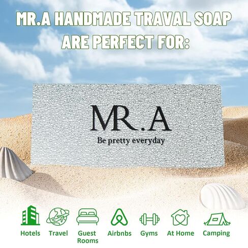 MR.A 23pcs Handmade Travel Soap, Mini Olive Hand Soap Individually Wrapped, Body Bath Gentle Bars Men Women, Travel Size Toiletries for Homeless and Hotel, Essentials Wash for Guest Bathroom in Saudi Arabia