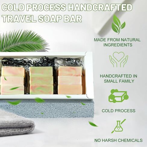 MR.A 23pcs Handmade Travel Soap, Mini Olive Hand Soap Individually Wrapped, Body Bath Gentle Bars Men Women, Travel Size Toiletries for Homeless and Hotel, Essentials Wash for Guest Bathroom in Saudi Arabia