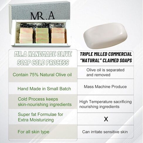 MR.A 23pcs Handmade Travel Soap, Mini Olive Hand Soap Individually Wrapped, Body Bath Gentle Bars Men Women, Travel Size Toiletries for Homeless and Hotel, Essentials Wash for Guest Bathroom in Saudi Arabia
