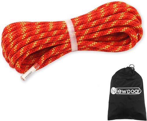 NewDoar CE & UIAA Certificated 5/16(8mm) Static Climbing Rope 14KN High Strength Accessory Cords 33FT/66FT/98FT/165FT Safety Rope for Rock Climbing, Outdoor Survival, Hiking, Mountaineering in Saudi Arabia