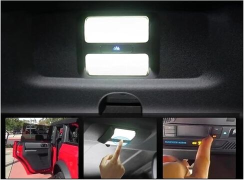 Car Interior Roof Reading Light For Bronco 2021 2022 2023 4-Door Interior Dome Light Reading Ceiling Lights White Button Roof Lamp in Saudi Arabia