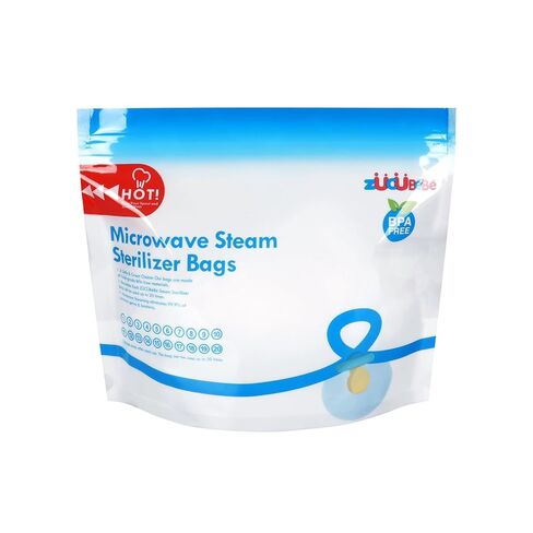 Microwave Steam Sterilizer Bags 12pc for Baby Bottles, Soothers, in Kuwait