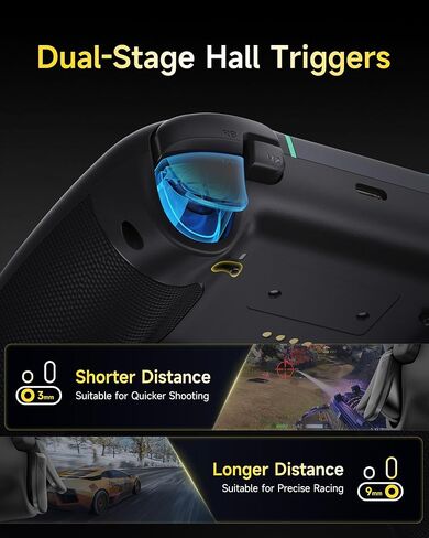 EasySMX X05Pro Wireless PC Controller – Quiet-Press Buttons, 2-Stage Impulse Triggers, 2 Programmable Buttons, Hall Joysticks, 1000mAh Battery, 1000Hz Polling Gaming Controller for PC/Switch/Android/iOS in Saudi Arabia