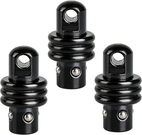 QD Sling Swivel Stud لتركيب حبال ذو نقطتين مع زر جميع المعادن باللون الأسود 3PCS in Saudi Arabia