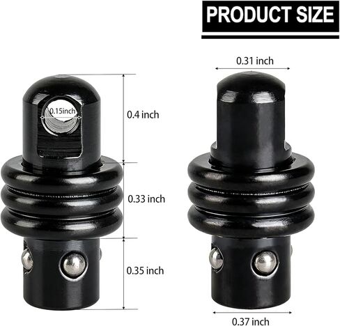 QD Sling Swivel Stud لتركيب حبال ذو نقطتين مع زر جميع المعادن باللون الأسود 3PCS in Saudi Arabia