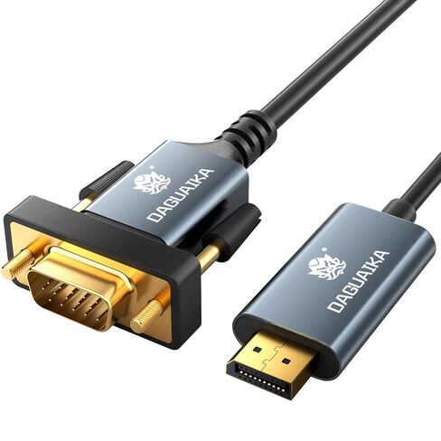 محول كابل HDMI إلى VGA [6 أقدام]، كابل شاشة HDMI أحادي الاتجاه 1080P@60 هرتز (المصدر) إلى VGA (العرض) (ذكر إلى ذكر) متوافق مع الكمبيوتر، سطح المكتب، الكمبيوتر المحمول، الكمبيوتر الشخصي، الشاشة، جهاز العرض، HDTV، Roku in Saudi Arabia
