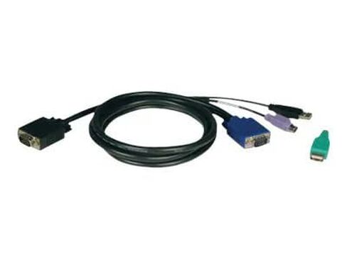 مجموعة كابل Tripp Lite Eaton Series P780-010 بطول 10 أقدام USB/PS2 KVM لمفاتيح B040 B042، VGA HD15 ذكر، USB A & PS/2، سلك ماوس فيديو لوحة المفاتيح، حزمة Cloud Care التي تم تكوينها مسبقًا مؤهلة (10 عبوات) in Kuwait
