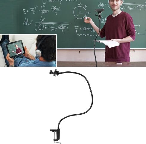 Tangxi Webcam Standfor Desk، حامل كاميرا مرن مع برغي قياسي 1/4 بوصة، حامل كاميرا يدور 360 درجة لـ C922 C930e C920S C920 C615 C960 C920X والأجهزة الأخرى (حامل تثبيت على شكل I) in Kuwait