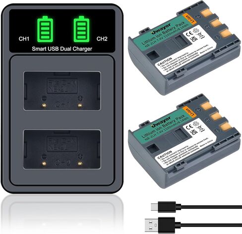 NB-2L NB-2LH Battery 2 Pack and Dual Charger for Canon Digital Rebel XT XTi PowerShot G7 G9 S70 S80 S60 S50 S30 S40 S45 DC420 DC410 EOS 400D 350D VIXIA HF R10 Elura 40 50 60 in Saudi Arabia