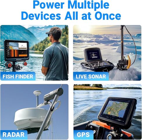 Redodo 16V 30Ah Bluetooth Lithium Marine Battery and 18.4V 10A Charger Set, Low-Temp Cutoff Protections, Perfect for Marine Devices Such as Sonar, Radar, GPS, Fish Finder in Saudi Arabia