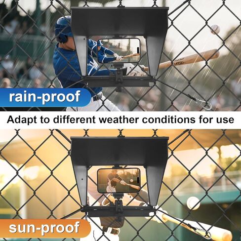 Cell Phone Fence Mount with Shade Game Recording Mounting Kit Compatible with iPhone, Mevo Start, Insta 360 and Other Action Cameras for Recording Baseball in Saudi Arabia