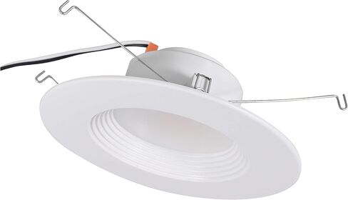 Sylvania 5 " / 6" LED LED REACROUSE LIGHTING مع TRIM ، 10.5W = 75W ، قابلة للذوبان ، 900 لومن ، 3000K أبيض ، نجم رطب / UL / ENERGY - 4 حزمة (62025) in Kuwait