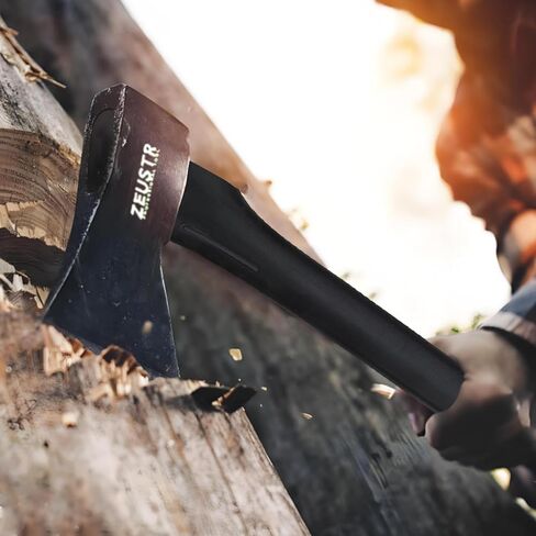 فأس تخييم طويل 91.44 سم، شفرة فولاذية مزورة مع مقبض ممتص للصدمات، فتحة خارجية للتخييم والمطبخ، تقطيع الخشب والتلطيف in Kuwait