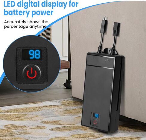 حزمة بطارية BESTON للأثاث المتكئ مع شاحن، حزمة بطارية كرسي قابلة للشحن عالمية بقدرة 2600 مللي أمبير في الساعة مع شاشة LED للكرسي الكهربائي والأريكة والأريكة وكرسي الرفع in Kuwait