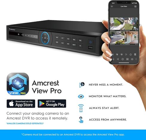 مسجل نظام كاميرا أمان Amcrest 5MP UltraHD 32 قناة DVR، DVR أمني 5MP لكاميرات الأمان التناظرية، الوصول إلى الهاتف الذكي عن بعد، الأقراص الصلبة والكاميرات غير متضمنة (AMDV5M32) in Kuwait