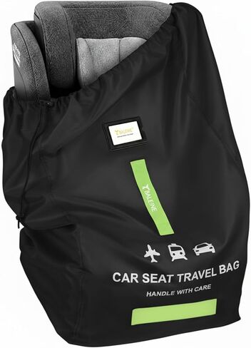 حقيبة سفر لمقعد السيارة من بالين، حقائب مقعد سيارة مقاومة للماء للسفر الجوي، غطاء قابل للطي مع 3 مقابض، يناسب مقعد السيارة للأطفال الصغار، مقاعد قابلة للتحويل ومقاعد معززة (أسود) in Kuwait