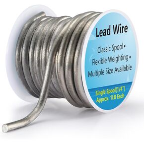Lead Wire Solid Core Roll 1 Lb Spool — Soft High Density Lead Line for Fishing Sinkers, Drift & Dragging Weights, Fly Tying Crafting Material with 5/64", 1/8", 3/16", 1/4" Gauge Available in Kuwait