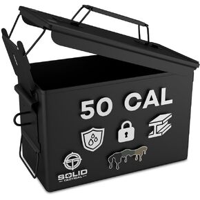 Lockable 30 & 50 Cal Metal Ammo Storage Box 9mm - Military & Army Steel Ammo Can for Ammunition Storage - Waterproof Ammo Crate Utility Box in Saudi Arabia
