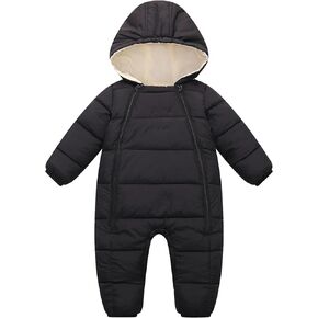 الوليد طفل الفتيات الفتيان سنوسويت طفل معطف الشتاء الدافئة مقنعين الرضع مزدوجة سستة رومبير قطعة واحدة البخاخ معطف in Kuwait